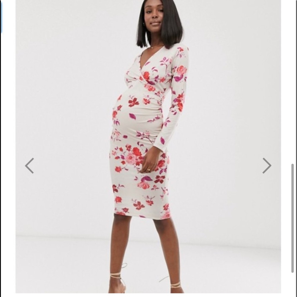 Blume Maternity exclusive floral stretch midi